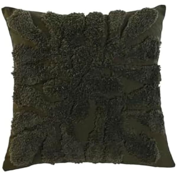 Kudde - HOME ESPRIT - Korallgrön - 45 x 45 cm - Flerfärgad - Inomhus