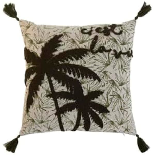 Kudde - HOME ESPRIT - Palmer - Flerfärgad - 45 x 45 cm - Inomhus