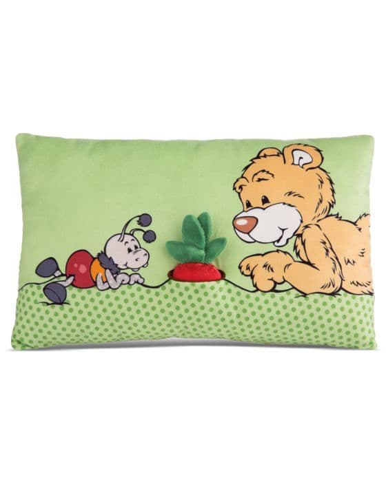 Coussin Nici - 49449 NICI - 49449 Bamse-kudde Mielo med 2D-rädisa 43x25cm GRÖN
