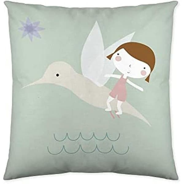 Surfing girl kuddfodral - HACIENDO EL INDIO - 40 x 40 cm - Rosa - Fyrkantig - Inomhus