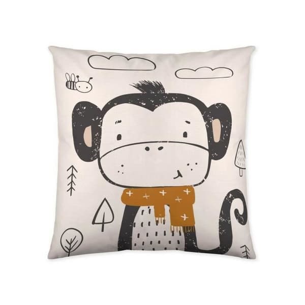 kuddfodral popcorn halsduk apa (60 x 60 cm)