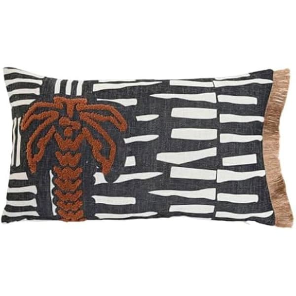 Kudde - HOME ESPRIT - Tropiskt palmträd - Flerfärgad - 41,31 x 34,69 x 24,25 cm - Inomhus