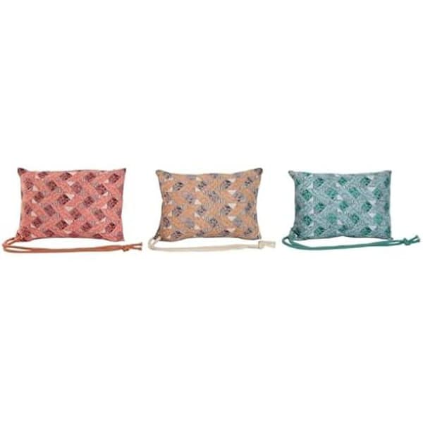 Kudde - HOME ESPRIT - Flerfärgad - 30 x 10 x 20 cm - Rektangulär - 3 enheter