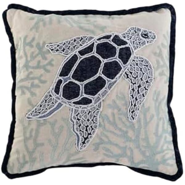 Kudde - HOME ESPRIT - Medelhavssköldpadda - Flerfärgad - 45 x 15 x 45 cm - Inomhus