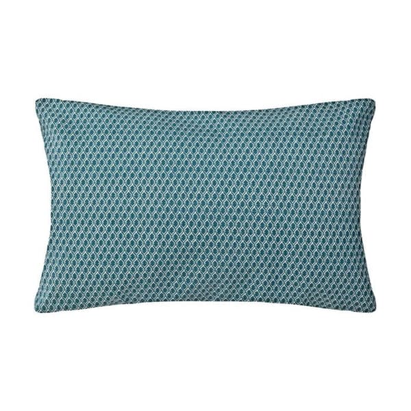 Kudde - ottomönster - bomull - ankblå - 30x50 cm - Ankblå - Atmosphera inredningsarkitekt
