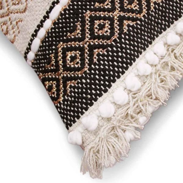 Coussin Dekorationsmirage 40x40cm Natur &amp; Svart - Paris Pris - Fyrkantig - Syntetisk - Vardagsrum