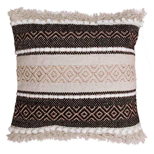 Coussin Dekorationsmirage 40x40cm Natur &amp; Svart - Paris Pris - Fyrkantig - Syntetisk - Vardagsrum