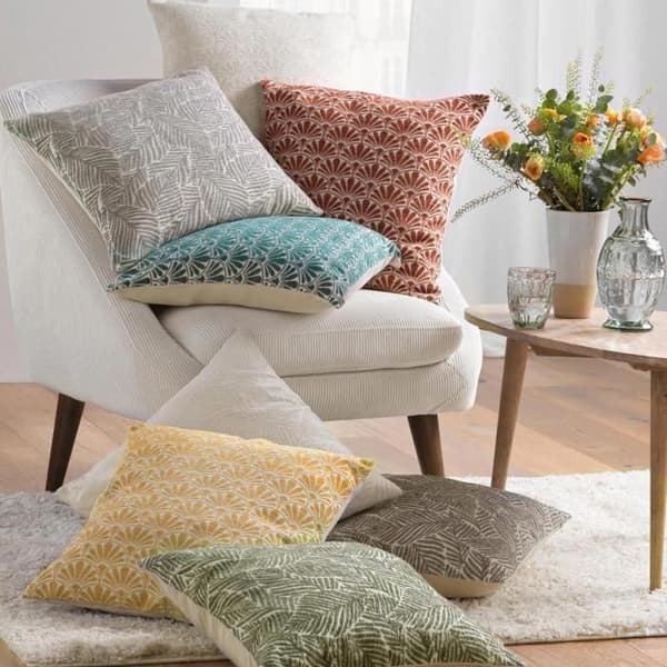 Kuddeöverdrag Jacquard "Echo" 40x40cm Terrakotta