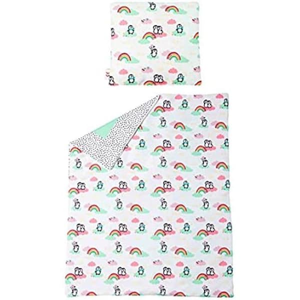 Kudde med kuddar - HELESS - Modell Pingvin med prickar - Flerfärgad - One size - 44x34 cm