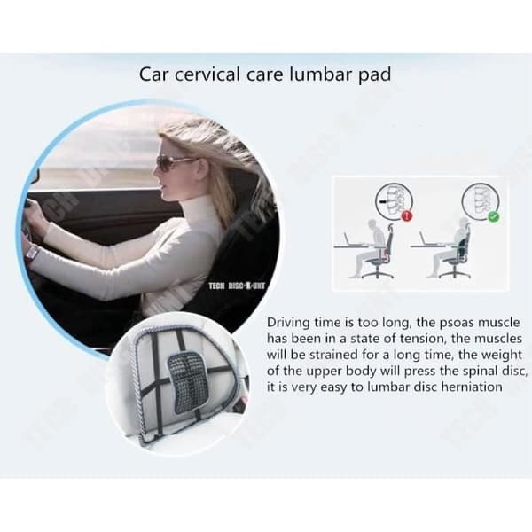 TD® Resemassagekudde för bildekoration Soffa Stol Säte Ortopedisk Auto Kontorkörning Fåtölj Lindra trötthet