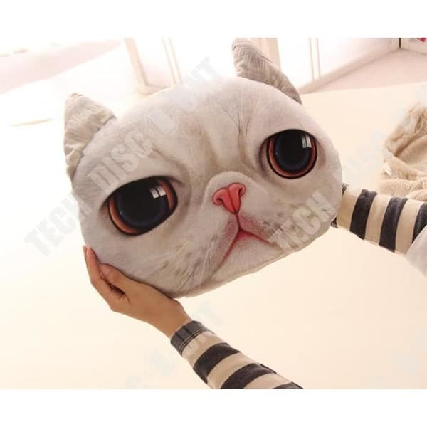 TD® Rolig 3D Cat Print Kudde Kudde Kreativ Söt Fylld Docka Present Heminredning 13698