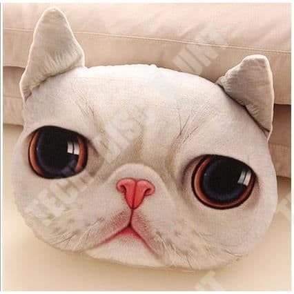 TD® Rolig 3D Cat Print Kudde Kudde Kreativ Söt Fylld Docka Present Heminredning 13698