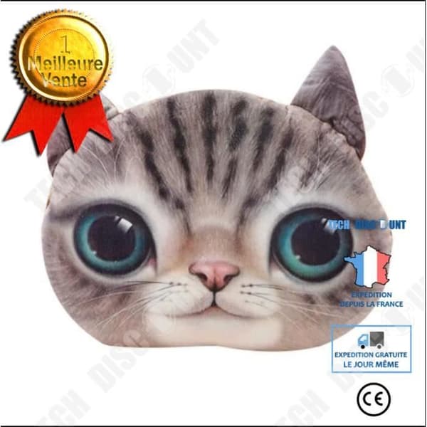 TD® Rolig 3D Cat Print Kudde Kudde Kreativ Söt Fylld Docka Present Heminredning 239103211