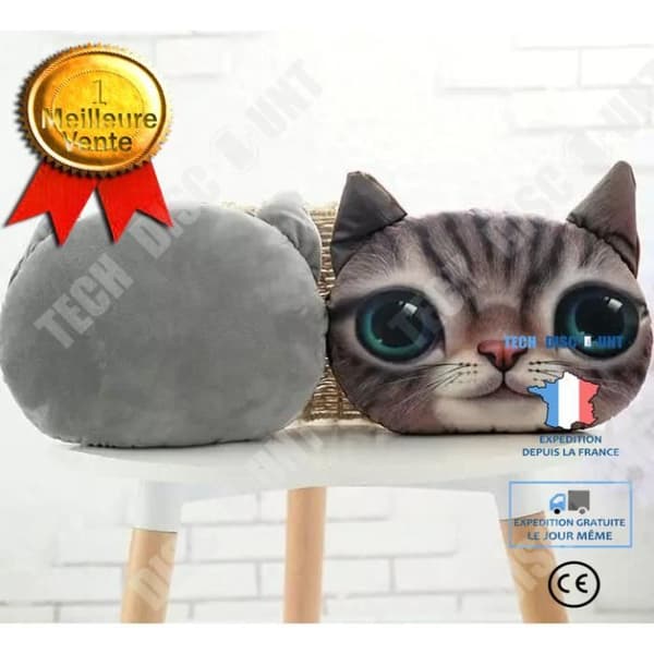 TD® Cat Print Kudde Kudde Kreativ Söt, fylld docka Present Heminredning