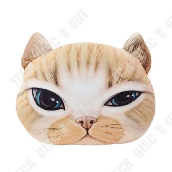 TD® Cat Cushion with 3D Printing Cat - Cat Plysch för barn och inredning - Tillbehör för hem och inredningsöverdrag