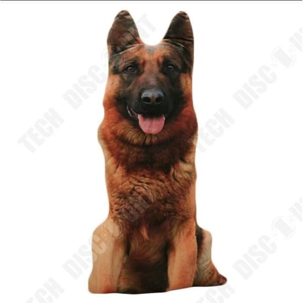 TD® Funny 3D Dog Print Kudde Kreativ Söt Plysch Doll Present Hem Fordons Kudde Färg: brun hund