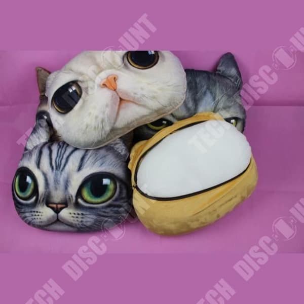 TD® Rolig 3D Cat Print Kudde Kudde Kreativ Söt Fylld Doll Present Hem