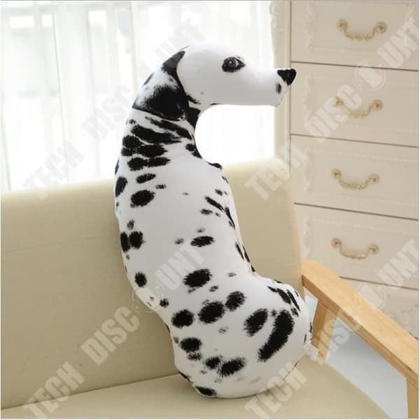 TD® 3D Dog Print Cushion Creative Cute Plysch Doll Present En mycket mjuk hundkudde Färg: vit hund
