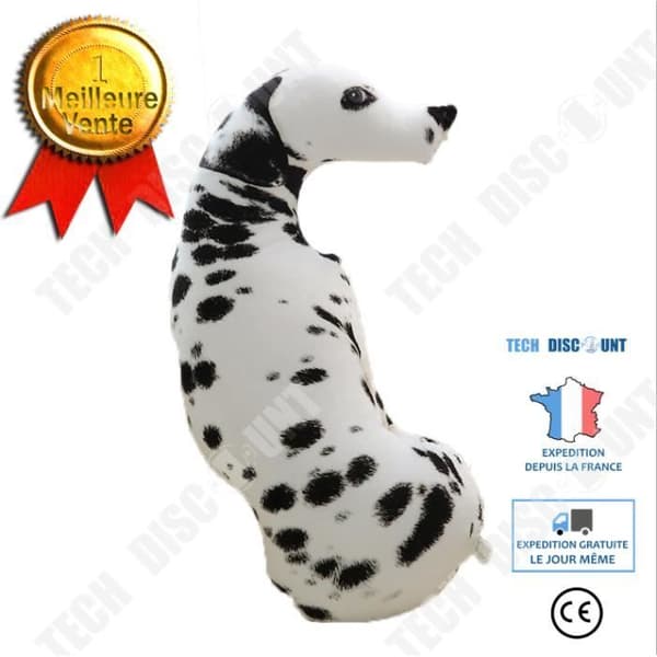 TD® 3D Dog Print Cushion Creative Cute Plysch Doll Present En mycket mjuk hundkudde Färg: vit hund
