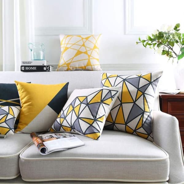TD® Modernt geometriskt mönster Kuddfodral i bomull Idealisk - Heminredning Modern stil Maskintvättbar