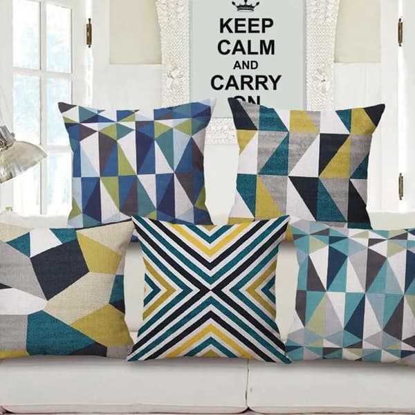 TD® Set med 5 geometriska kuddfodral Modernt modernt utseende Trendig heminredning Hållbar