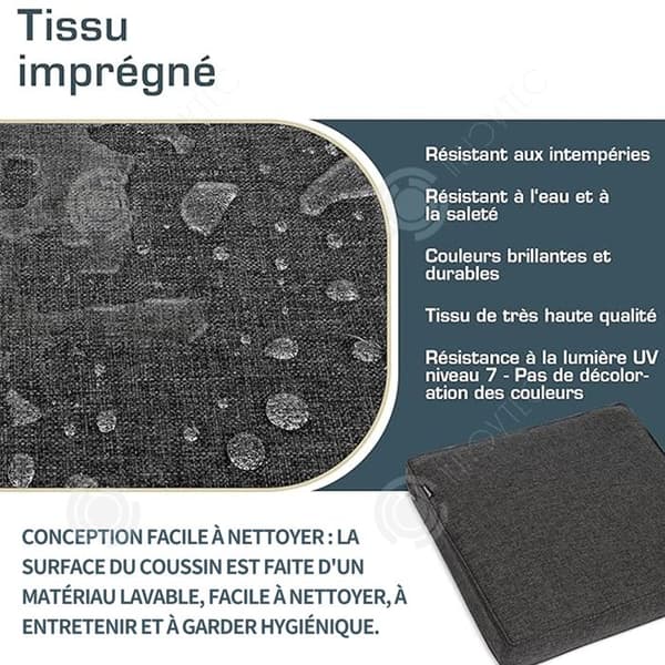 INN Kudde 60x60cm utomhus trädgård lounge kudde 8cm tjock bekväm ryggkudde med tvättbart skyddsöverdrag