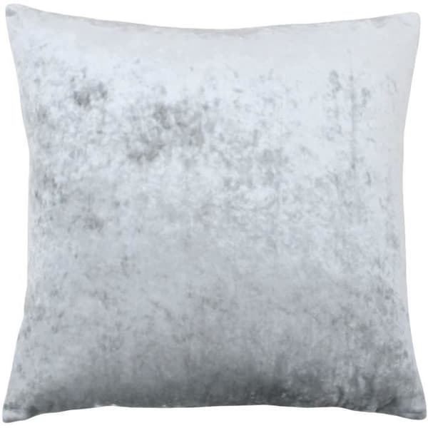 Deep Pile Crushed Velvet Silver Grey Mjuk 55,9 cm - 55 cm kuddfodral