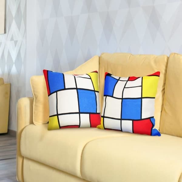 Set med 2 Kuddöverdrag 45x45 cm Broderade Art Harmonia