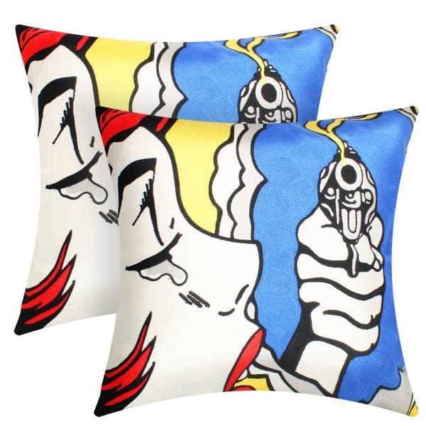 Set med 2 Kuddöverdrag 45x45 cm Broderade Konst Antea