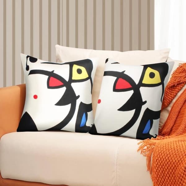 Set med 2 Kuddöverdrag 45x45 cm Broderade Art Prismus