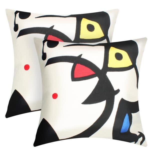 Set med 2 Kuddöverdrag 45x45 cm Broderade Art Prismus