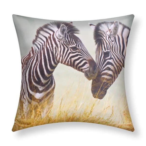 Sats med 2 Kuddöverdrag 40x40 cm Zebra Mönster