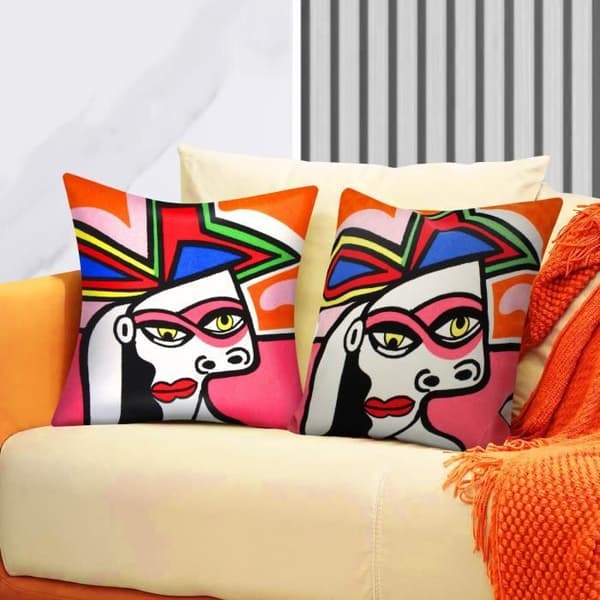Set med 2 Kuddöverdrag 45x45 cm Broderade Art Luminis