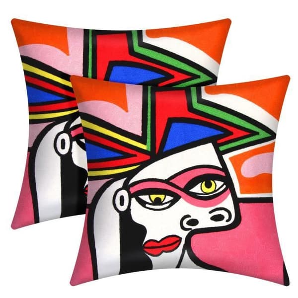 Set med 2 Kuddöverdrag 45x45 cm Broderade Art Luminis