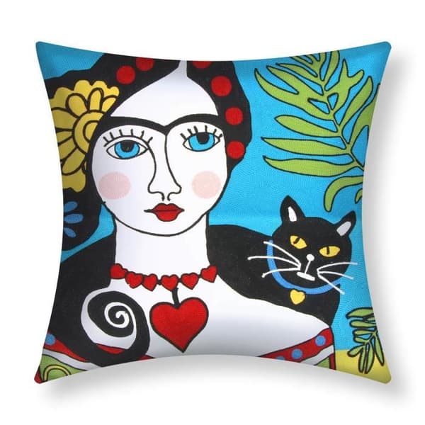 Set med 2 Kuddöverdrag 45x45 cm Broderade Art Marinea