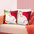 Miniatyrbild 3 av 4: Set med 2 Kuddfodral 45x45 cm Broderade Art Emeris
