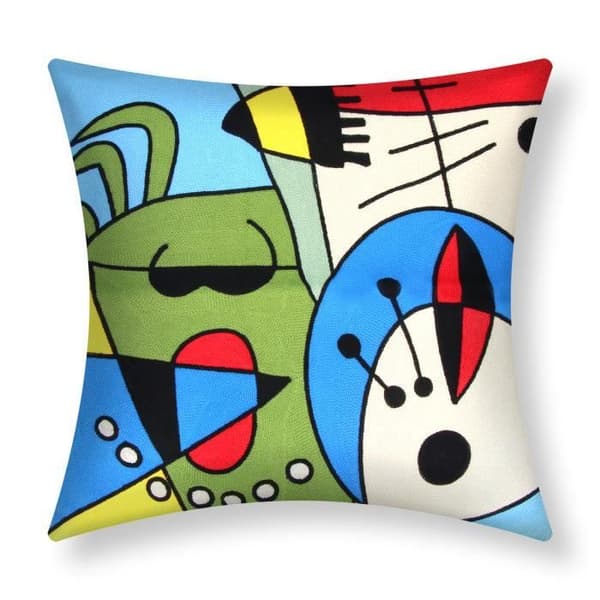 2-pack Kuddöverdrag 45x45 cm Broderad Konst Pastel