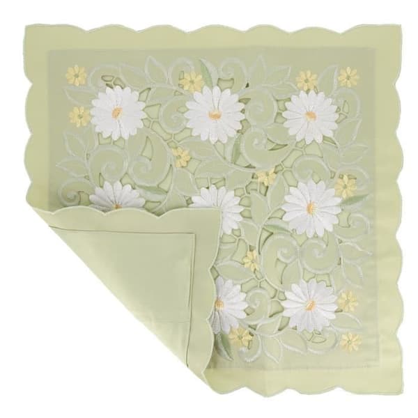 Set med 2 Kuddöverdrag 40x40 cm Broderad Blomma Marguerit
