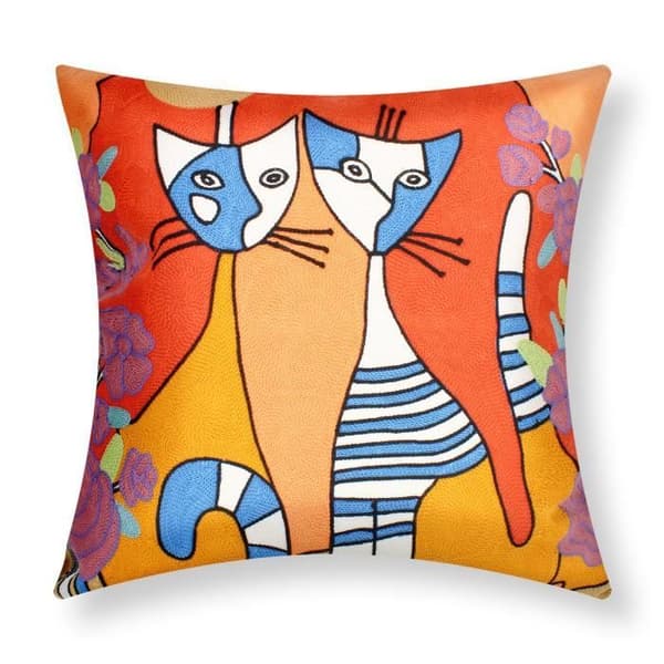 Set med 2 Kuddöverdrag 45x45 cm Broderade Konst Eryssa