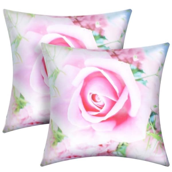 Set med 2 Kuddöverdrag 40x40 cm Mönster Rosor från Trädgården
