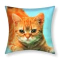 Miniatyrbild 1 av 4: Set med 2 Kuddöverdrag 40x40 cm Mönster Katt Gul