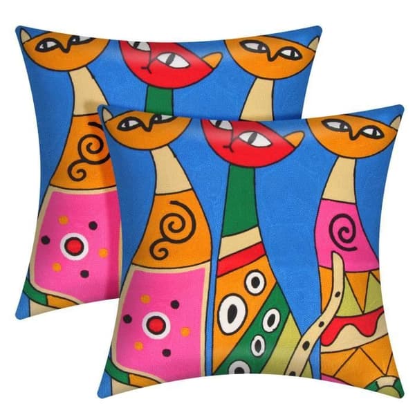 Set om 2 Kuddfodral 45x45 cm Broderade Art Divina