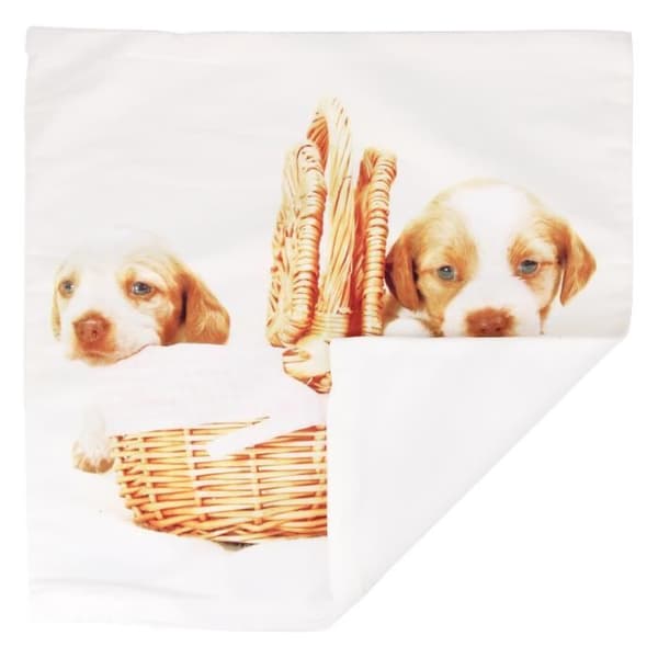 Set med 2 Kuddfodral 40x40 cm Motiv Valpar