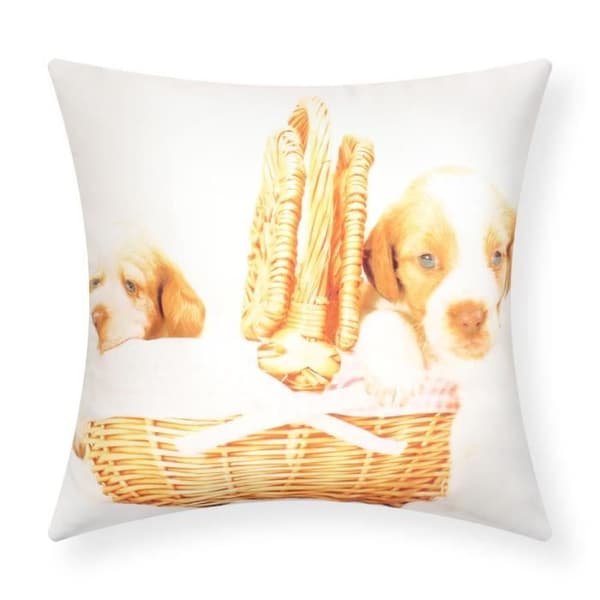 Set med 2 Kuddfodral 40x40 cm Motiv Valpar