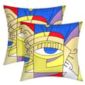 Miniatyrbild 2 av 4: Set med 2 Kuddöverdrag 45x45 cm Broderade Art Mystea