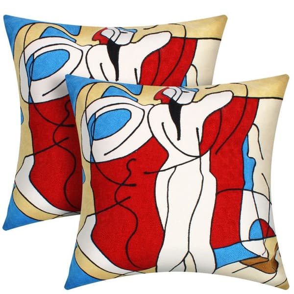 Pack med 2 Kuddöverdrag, 45x45 cm, Broderi konst Melodia