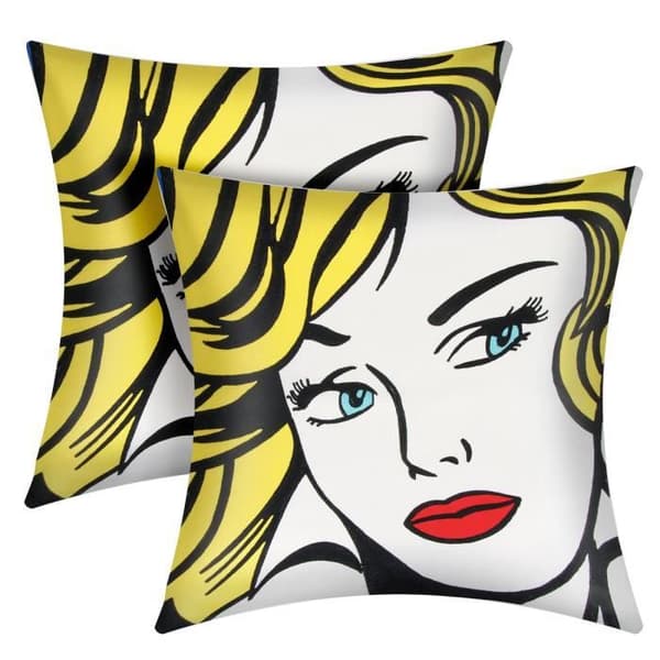 Set med 2 Kuddöverdrag 45x45 cm Broderade Art Arelys
