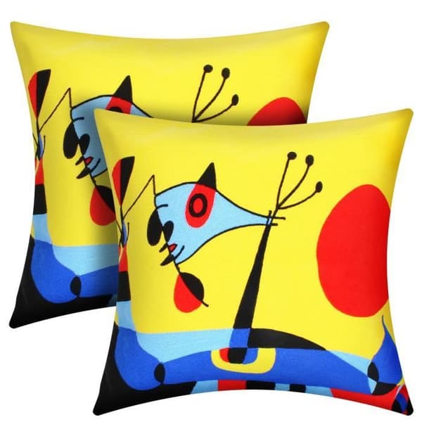 Set med 2 Kuddöverdrag 45x45 cm Broderade Art Solea