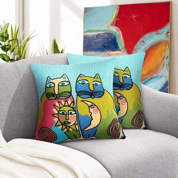 Kuddöverdrag 45x45 cm Broderade Art Solaris - Set om 2