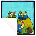 Miniatyrbild 4 av 4: Set med 2 Kuddöverdrag 45x45 cm Broderade Art Solaris Flerfärgad
